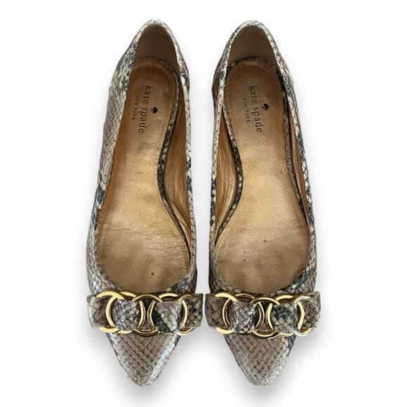 kate spade Shoes - Kate Spade Eryn Snake Print Flats